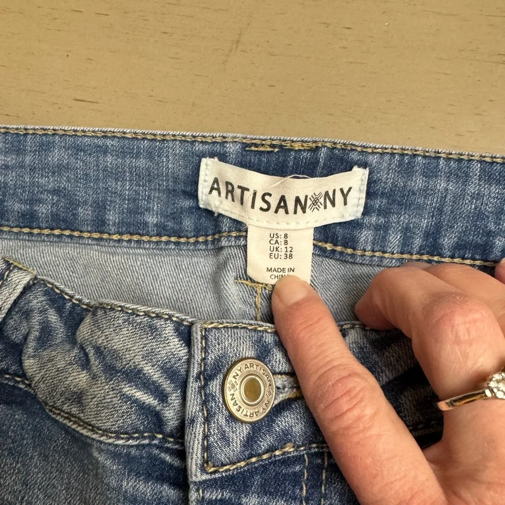 Artisan Ny Classic Two Tone Blue Cropped Jeans size 8/29 EUC - Picture 6 of 9